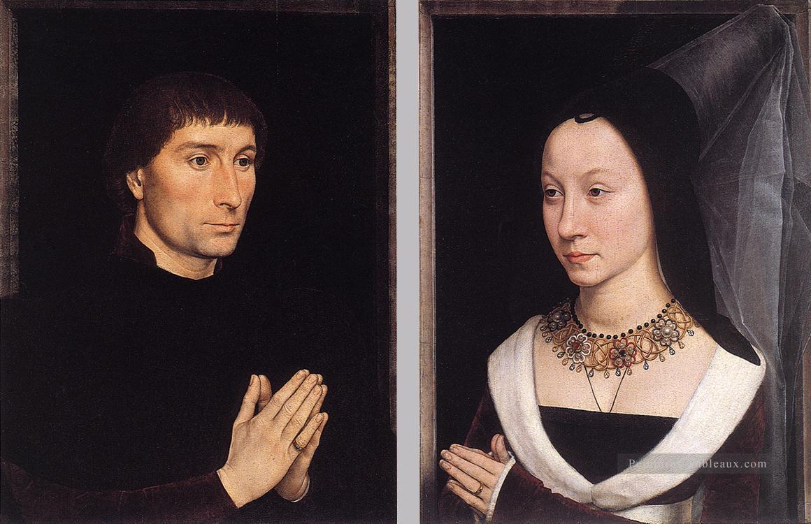 Tommaso Portinari et sa femme hollandais Hans Memling Peintures à l'huile